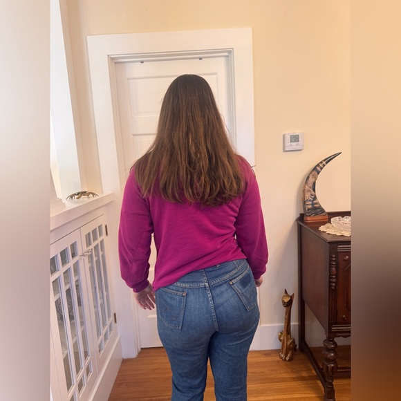 90s Vintage Cheerleader Betty Boop Jerzees Made in USA Magenta Sweatshirt Sz M - Picture 2 of 8